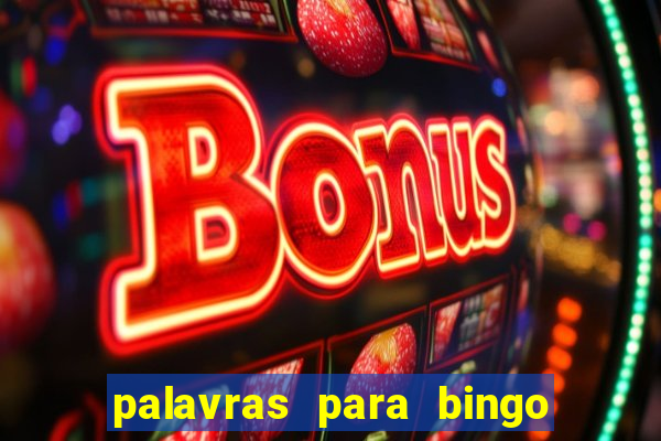 palavras para bingo cha de bebe